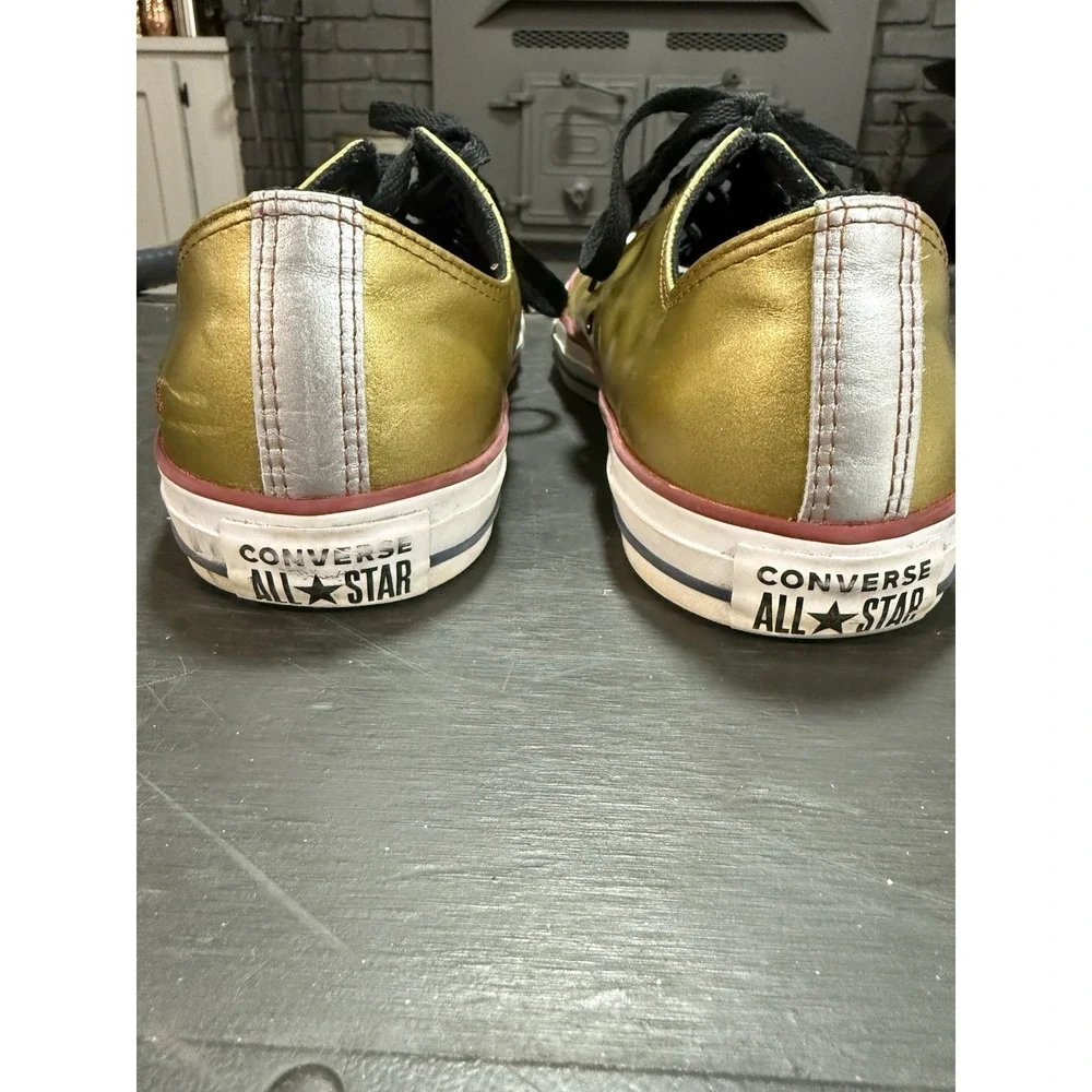 Custom‎ Converse All Star  Metallic Gold - BE KIND Men's Size 10 Women's Size 12